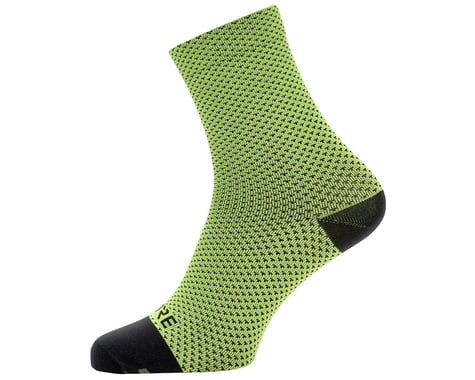 Gore Wear C3 Dot Mid Socks (Neon Yellow/Black)