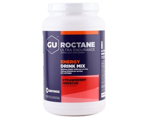 GU Roctane Energy Drink Mix (Strawberry Hibiscus) (24 Serving Tub)