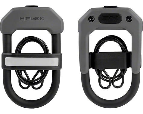 Hiplok DXC Wearable Hardened Steel Shackle U-Lock and Cable (Gray) (14mm)