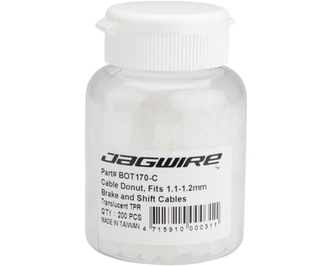 Jagwire Cable Spacer Donuts (Clear) (1.2mm) (Bottle of 600)