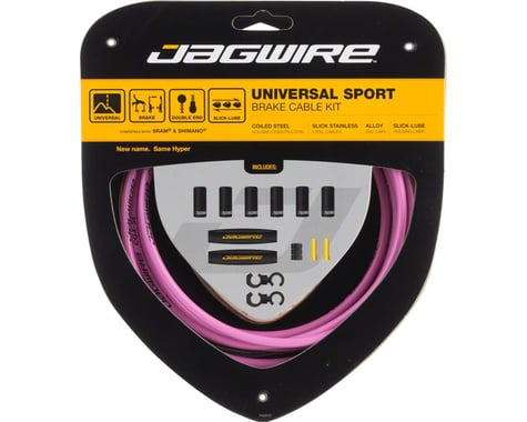 Jagwire Universal Sport Brake Cable Kit (Pink) (Stainless) (Road & Mountain) (1.5mm) (1350/2350mm)