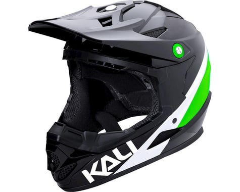 Kali Zoka Switchback Youth Helmet (Gloss Black/Lime/White)