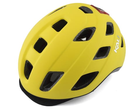 Kali Traffic Helmet w/ Integrated Light (Solid Matte Yellow)