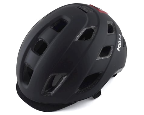 Kali Traffic Helmet w/ Integrated Light (Solid Matte Black)