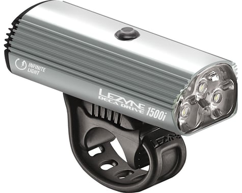 Lezyne Deca Drive 500L Headlight Loaded w/ Infinite Power Pack (Light Gray)