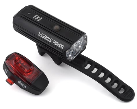 Lezyne Super Drive 1600XXL Smart Headlight & Tail Light Set (Gloss Black)