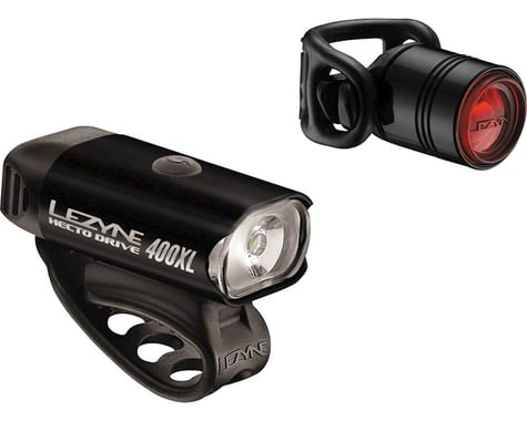 Lezyne Hecto 400XL and Femto Headlight & Taillight Set (Gloss Black)