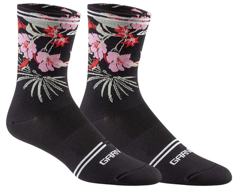 Louis Garneau Picasso Socks (Black Flowers) (L/XL)