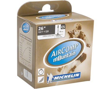 Michelin AirComp Mountain Presta Valve Tube (26 x 2.1-2.5)