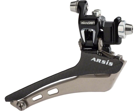 microSHIFT Arsis Front Derailleur 10-Speed Double, Braze-On, Shimano Compatible,