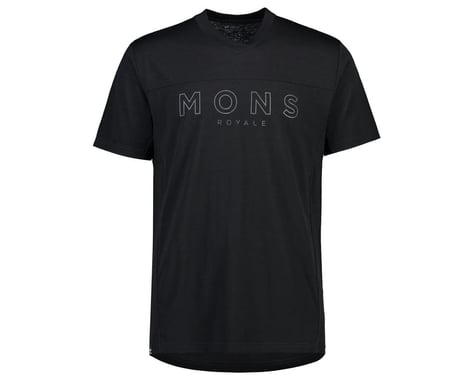 Mons Royale Men's Redwood Enduro VT Short Sleeve Jersey (Black) (2XL)
