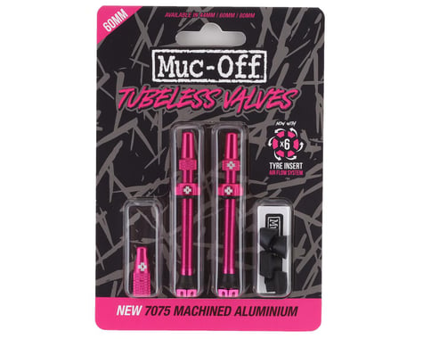 Muc-Off V2 Tubeless Presta Valves (Pink) (Pair) (60mm)