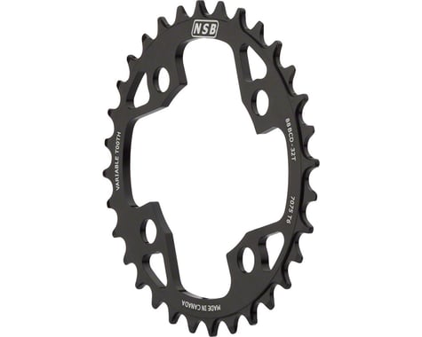 North Shore Billet Variable Tooth Chainring (Black) (88mm BCD) (30T)