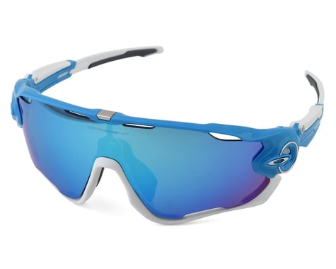 Oakley Jawbreaker Sunglasses (Sky Blue/White) (Sapphire Iridium)