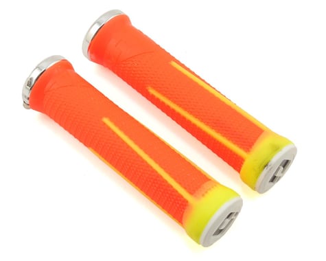 ODI AG-1 Aaron Gwin V2.1 Lock-On Grips (Flouro Orange/Yellow) (135mm)