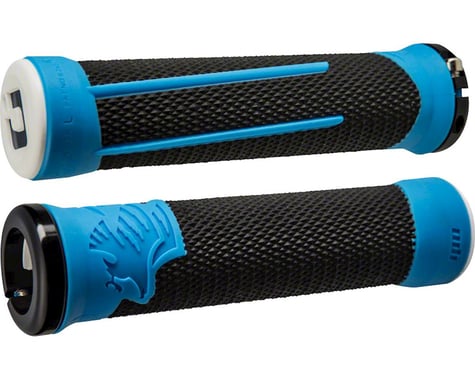 ODI AG2 Lock-On Grips (Black/Blue w/ Black Clamps) (135mm)