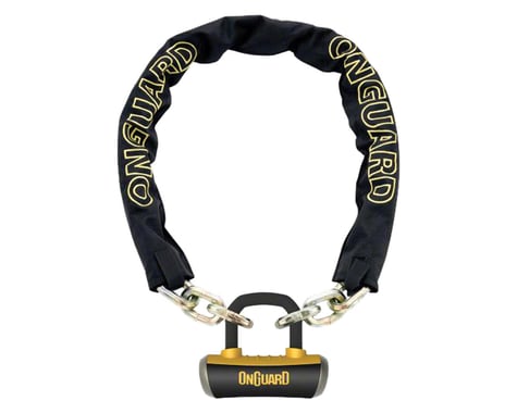 Onguard Mastiff Chain Lock w/ Key (Black/Yellow) (3.7' x 10mm)