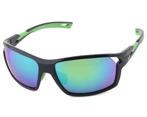 Optic Nerve Primer Sunglasses (Shiny Black/Green) (Grey/Green Mirror Lens)