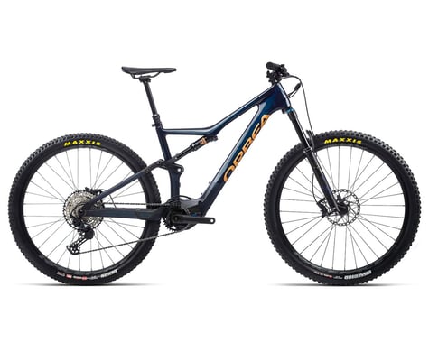 Orbea Rise M20 E-Mountain Bike (Gloss Blue Carbon/Matte Red Gold) (20mph) (L)