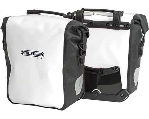 Ortlieb Front-Roller City Front Panniers (White/Black) (25L) (Pair)