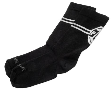 Paul Components 6" Wool Socks (Black w/ Logo) (S/M)