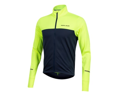 Pearl Izumi Quest Thermal Long Sleeve Jersey (Screaming Yellow/Navy) (L)