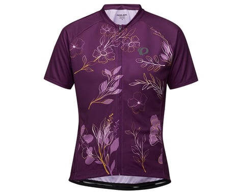 Pearl iZUMi Women's Classic Short Sleeve Jersey (Dark Violet/Gold Wildflower) (S)