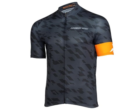 Performance Men's Fondo Cycling Jersey (Grey/Black/Orange) (Relaxed Fit) (XS)