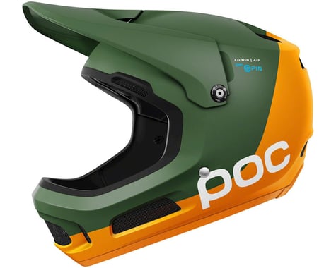 POC Coron Air SPIN Full-Face Helmet (Zink Orange/Forest Green)