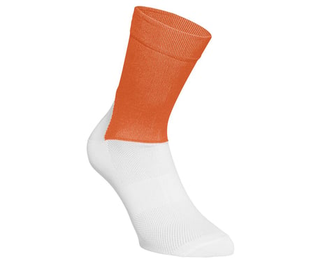 POC Essential Road Sock (Zink Orange/Hydrogen White) (L)