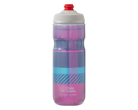 Polar Bottle Breakaway Insulated Water Bottle (Tartan/Bubble Gum Pink/Navy) (20oz)