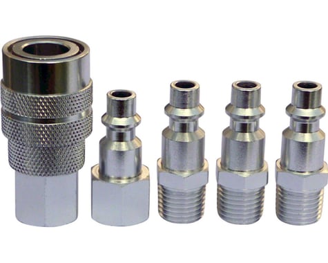 Prestacycle Industrial/Mechanical Alloy Coupler Kit w/ 4 Plugs