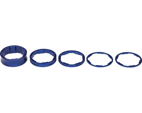 Promax Stem Spacer Kit Spacers (Blue) (1-1/8") (1, 3, 5, 10mm)