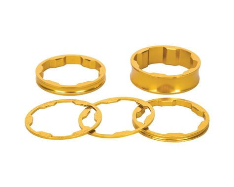 Promax 1-1/8" Stem Spacer Kit 10-5-3-1mm Spacers Gold