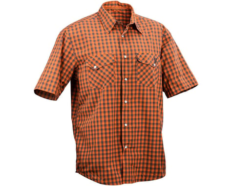 Race Face Shop Men's Shirt (Orange Plaid) (M)