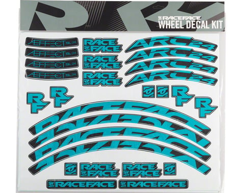 Race Face Decal Kit for Arc 24 Rims & Aeffect SL 24 Wheels (Teal)