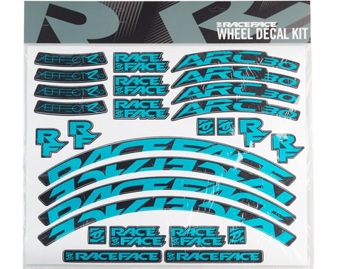 Race Face Decal Kit for Arc 30 Rims & Aeffect R 30 Wheels (Teal)