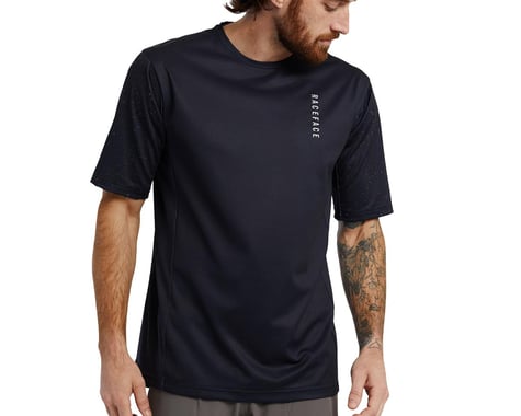 Race Face Indy Short Sleeve Jersey (Black) (XL)