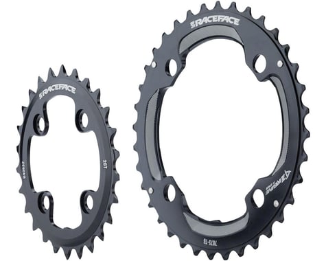 Race Face Turbine 11 Speed Chainrings (Black) (2 x 11 Speed) (64/104mm BCD) (Inner & Outer) (34/24T)