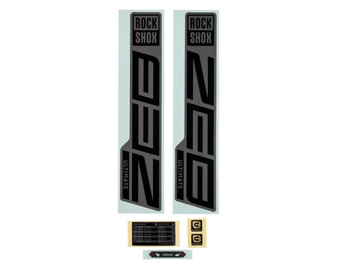 RockShox ZEB Ultimate Flight Attendant Decal Kit (Matte Silver Foil For Gloss Black)