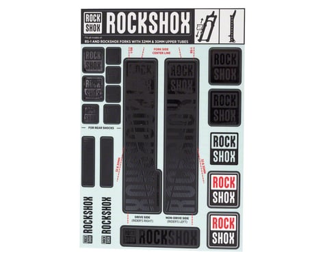 RockShox Decal Kit (30/32mm) (Stealth Black)
