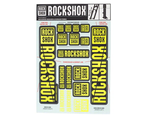 RockShox Decal Kit (35mm) (Dual Crown) (Yellow)
