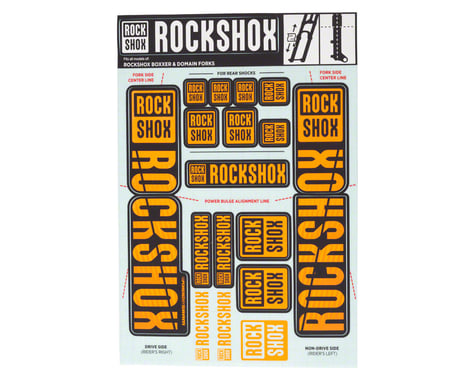 RockShox Decal Kit (35mm) (Dual Crown) (Orange)