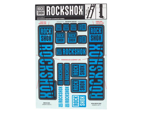 RockShox Decal Kit (35mm) (Dual Crown) (Blue)