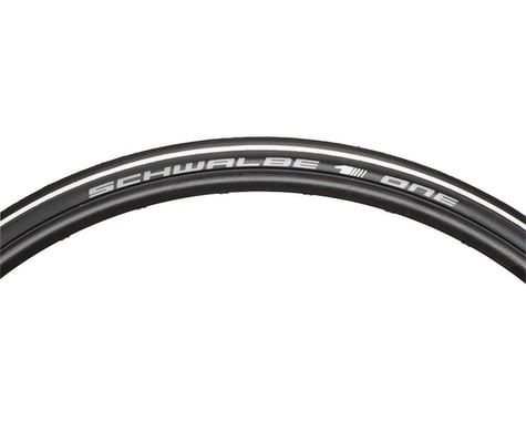 Schwalbe One Road Tire (Black w/ White Stripes) (EVO) (Folding Bead) (700x23)