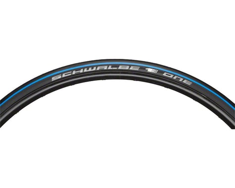 Schwalbe One Road Tire (Black w/ Blue Stripes) (EVO) (Folding Bead) (700x23)