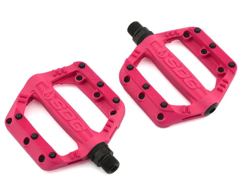 SCRATCH & DENT: SDG Slater Nylon Flat Pedals (Neon Pink)