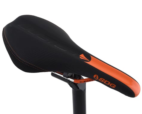 SDG Duster P MTN Saddle (Black/Orange) (Titanium Rails)