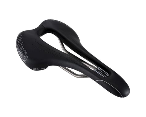 Selle Italia SLR Superflow Saddle (Black) (Titanium Rails) (L3) (145mm)