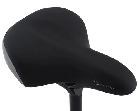 Serfas Tailbones Comfort Hybrid Saddle (Black) (Steel Rails) (Vinyl Cover)